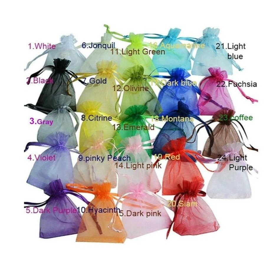 10 Organza Gift Bags - Jewelry Pouch - Small Wedding Favor Bags - Gift –  Findings On Meadow Lane