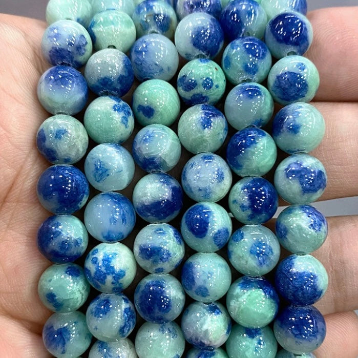 Blue and Green Persian Jade Beads - Size 6/8/10/12mm - One Full 15 St –  Findings On Meadow Lane