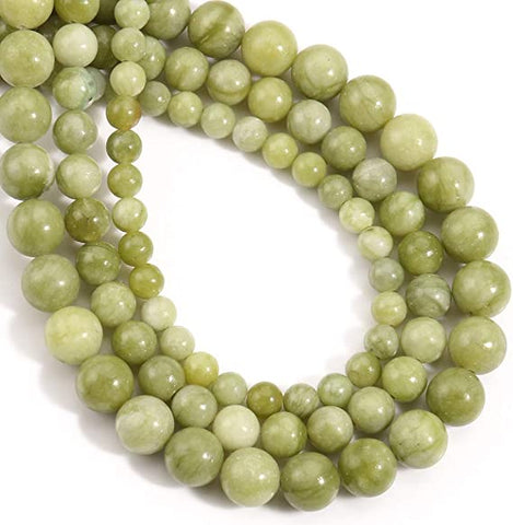 Chinese Jade Beads - Size 4/6/8/10mm - One Full 15" Strand