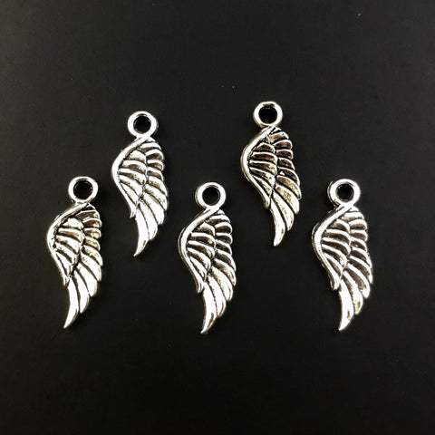 Wing Charms - Antique Silver
