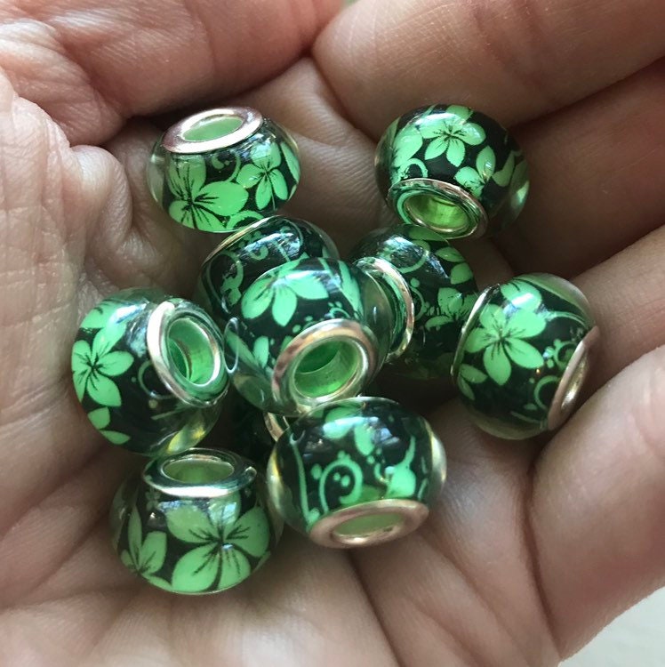 Pandora style glass sale beads