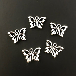 Butterfly Charms - Antique Silver