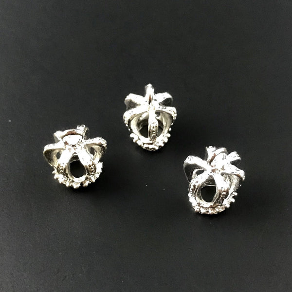 10 Crown Charms - Silver Finish