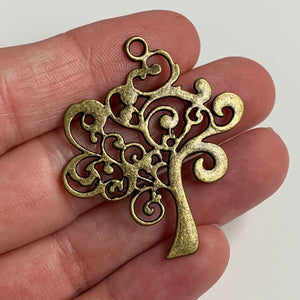 2 Tree of Life Charms - Antique Bronze