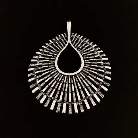 Water drop/Teardrop Pendant - Antique Silver Finish