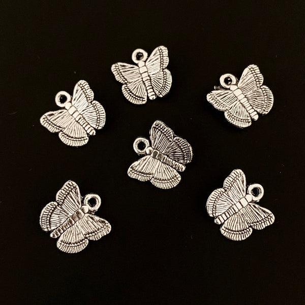 Butterfly Charms - 3D - Silver Finish