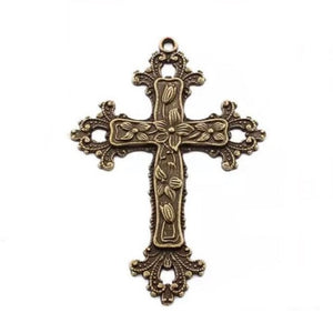 Large Cross Pendant - Antique Bronze