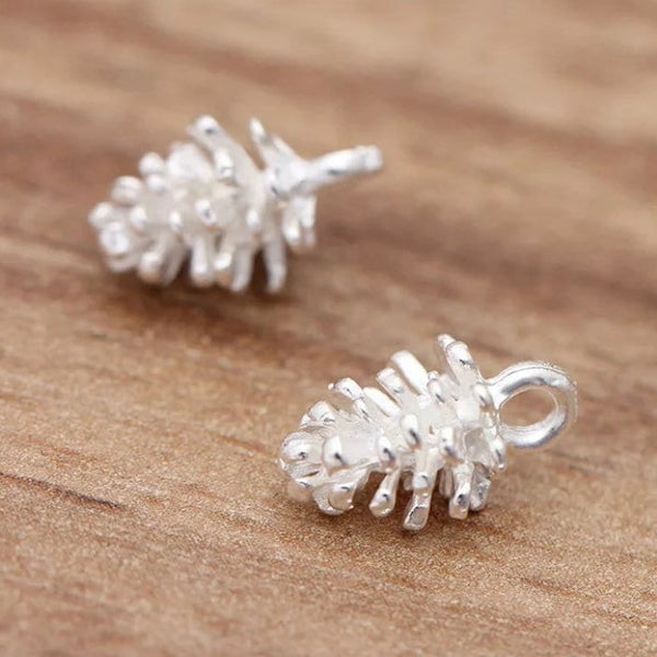 10 Pinecone Charms - 3D - Available in Gold, Rose Gold, and Silver
