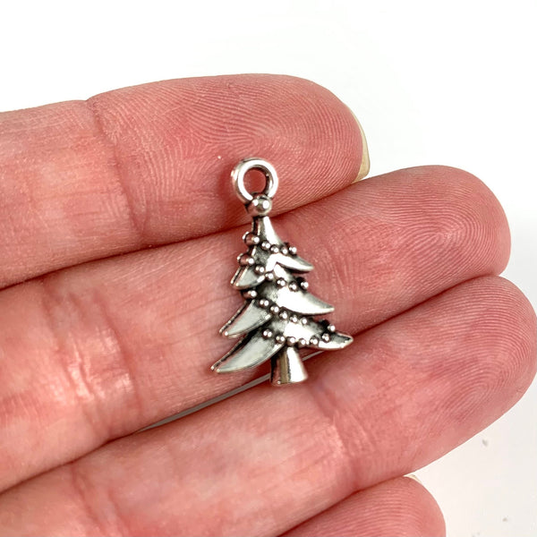 Christmas Tree Charms - Silver Finish