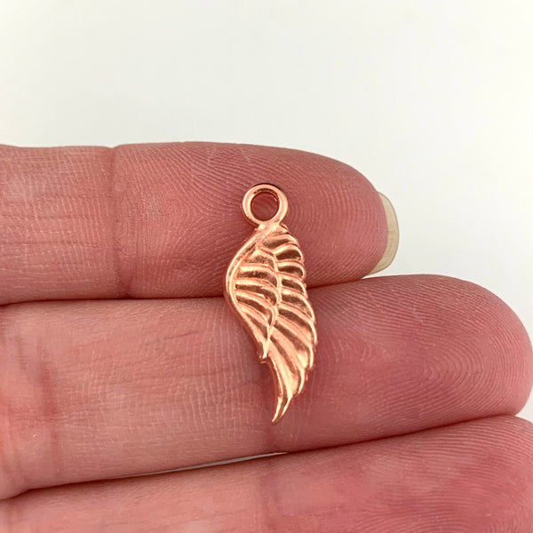 Wing Charms - Rose Gold Finish