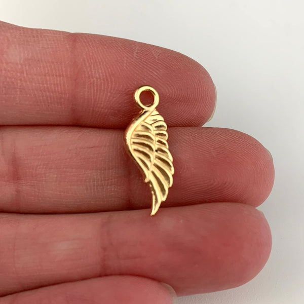 Wing Charms - Light Gold Finish