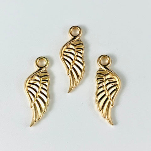 Wing Charms - Light Gold Finish