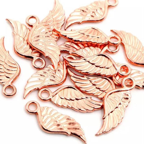 Wing Charms - Rose Gold Finish