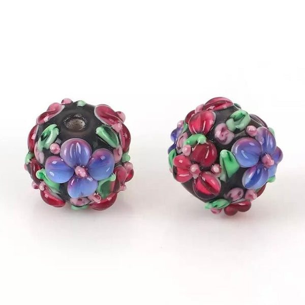 Shop SUNNYCLUE 1 Box Flower Glass Beads Lampwork Handmade