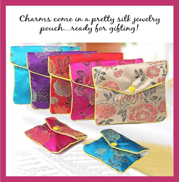 925 Sterling Silver - Pink Pansy Flower Charm - Fits Pandora Charm Bracelets