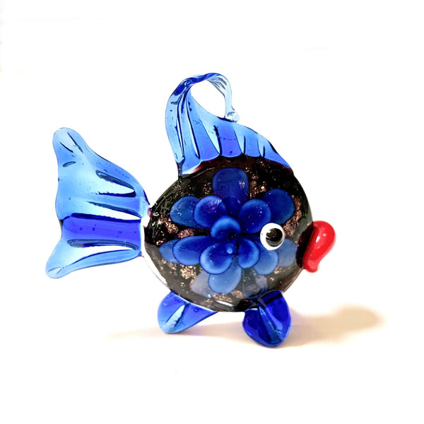 Large Lampwork Pendants - Handmade, Glass Fish and Flower Pendants - Available in 6 Colors