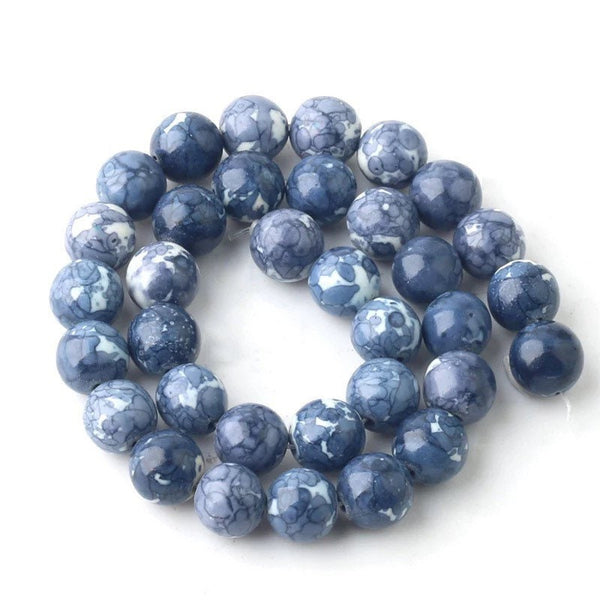 10 Rain Flower Stone Beads - Natural Blue - 4/6/8/10/12mm