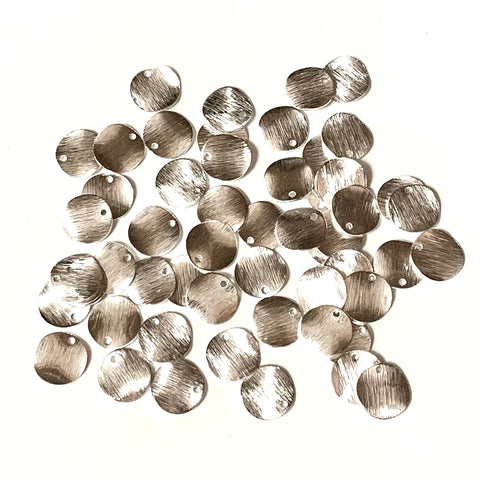 925 Sterling Silver Plated Brass Charms - Round Charms/Tags - 10mm - Choose Quantity