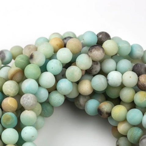 Amazonite Beads - Matte Finish - Size 10mm - One Full 15" Strand - Approx. 38 pieces