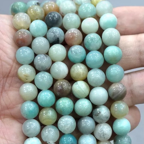 10mm Amazonite Beads - One Full 15" Strand - Approx. 38 pieces