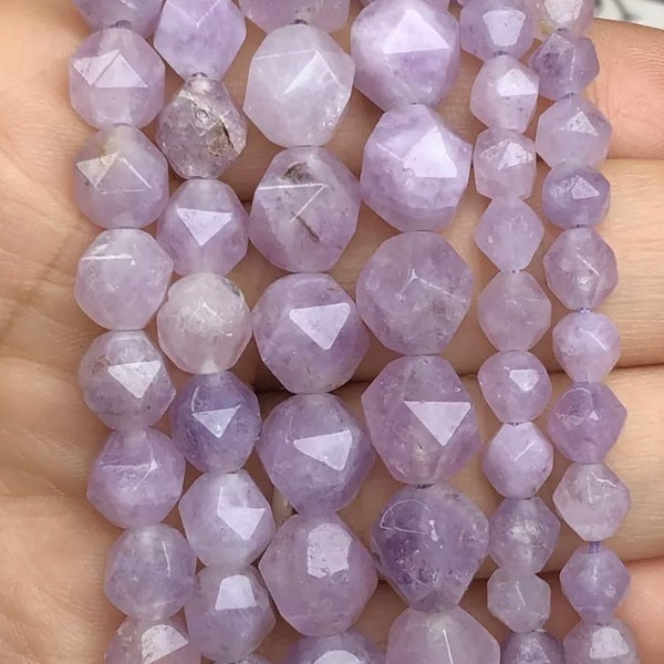 Faceted Amethyst Beads - Full 15" Strand - 6/8/10mm