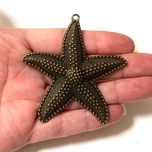 XL Starfish Pendant - Antique Bronze - Beautiful Detailing
