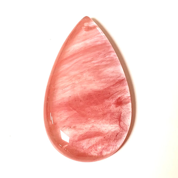 Watermelon Stone Glass Pendant - Large - Drilled Top Hole - Drop Pendant - Teardrop Pendant