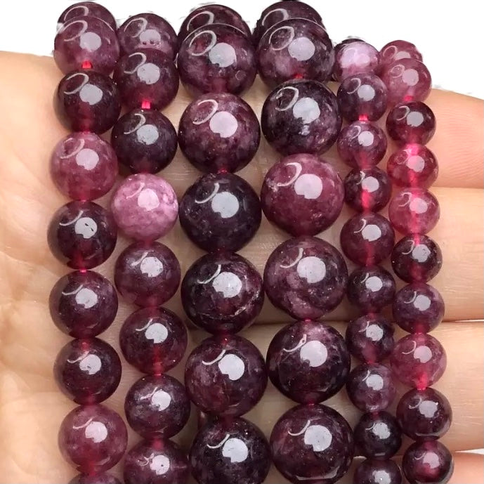 Red Garnet Crystal Beads - Size 6/8/10mm - One Full 15" Strand